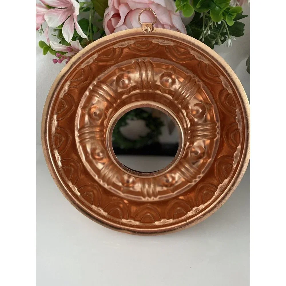 Vintage Mid Century Mirro USA 3 1/2 Cup Gelatin Mold Copper Rose Gold Tone EUC‎